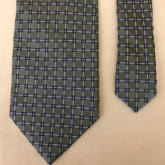 Jos. A. Bank Executive Collection Mens Silk Tie 61 L Green Blue Career Office - Picture 1 of 5